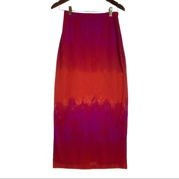 Vintage  Joseph Ribkoff Tie Dye Abstract Skirt & Top Set Size 8 FLAWED - Picture 4 of 15